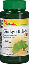 Ginkgo Biloba 120 mg kapszula 60 db (Vitaking)